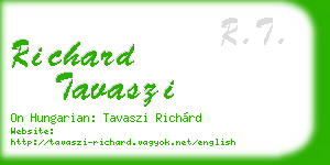 richard tavaszi business card
